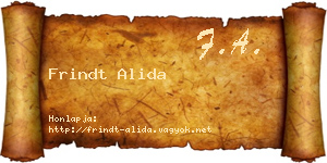 Frindt Alida névjegykártya